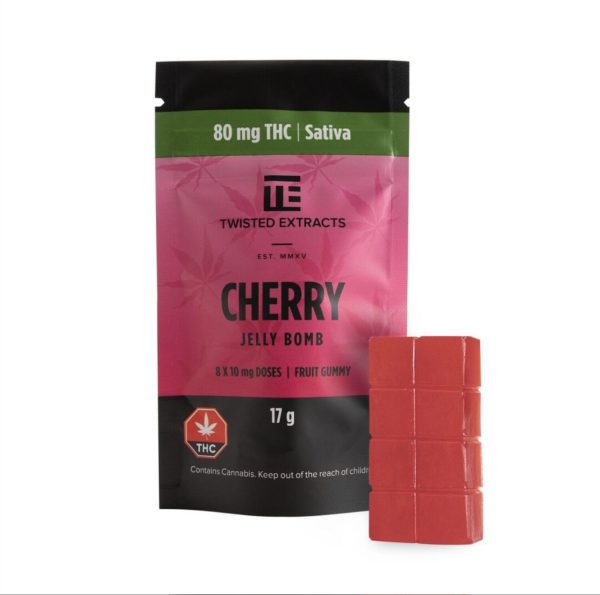 Twisted Extracts Jelly Bomb – Sativa Cherry (80mg)