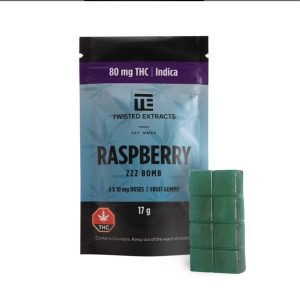 Twisted Extracts Zzz Bomb – Indica Blue Raspberry (80mg)