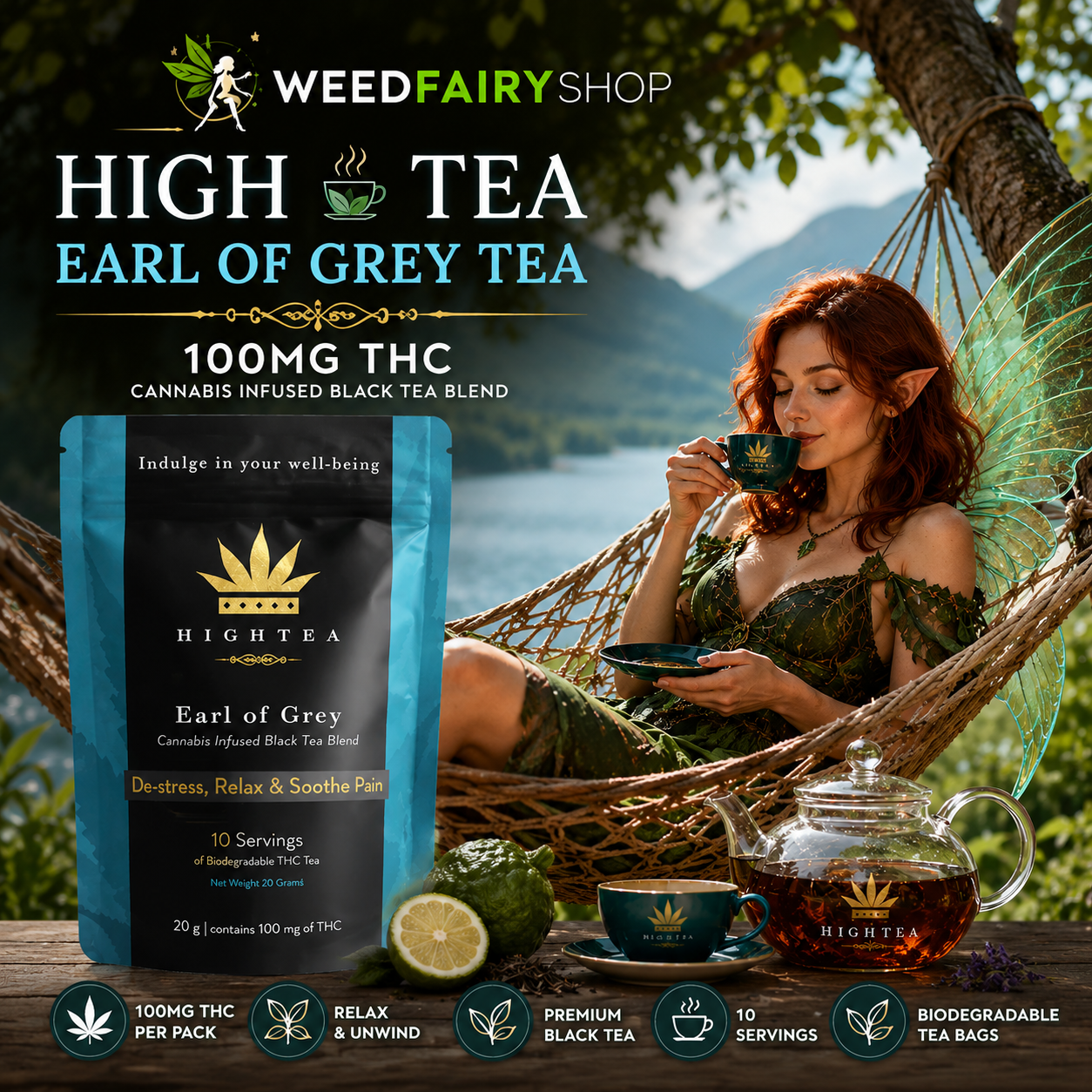 High Tea – Earl Of Grey Tea (100mg THC)
