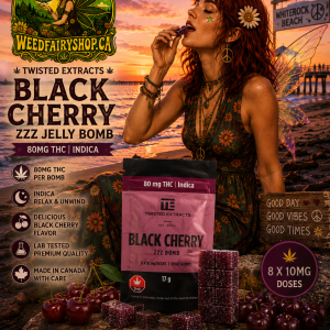 Twisted Extracts Zzz Bomb – Indica Black Cherry (80mg)