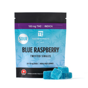 Sour Blue Raspberry Twisted Singles(160 mg THC, Indica)