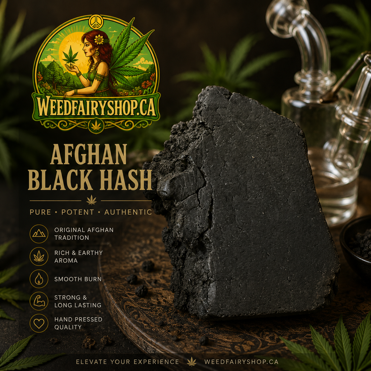 Afghan Black Hash – Traditional Hand-Pressed Hash